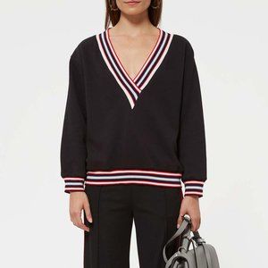 Rebecca Minkoff Kristine Black V-neck  Sweater Small